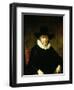 Portrait of a Gentleman Wearing a Ruff and Dark Clothes with a Wide Brimmed Hat-Ferdinand Bol-Framed Giclee Print