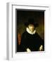 Portrait of a Gentleman Wearing a Ruff and Dark Clothes with a Wide Brimmed Hat-Ferdinand Bol-Framed Giclee Print