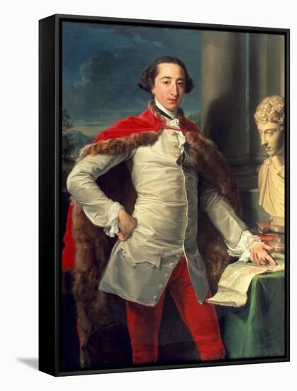 Portrait of a Gentleman-Pompeo Batoni-Framed Stretched Canvas