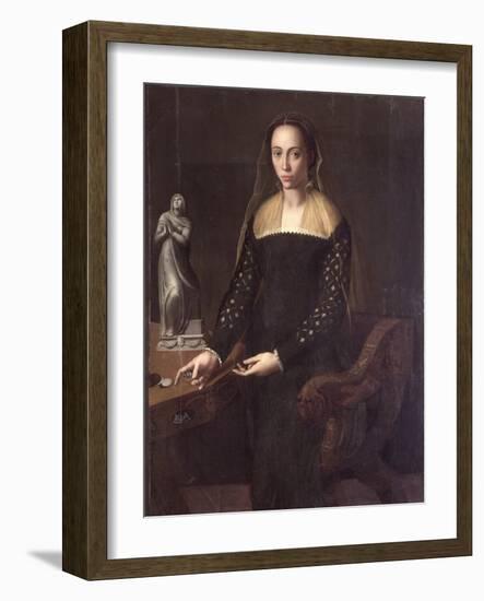 Portrait of a Gentlewoman-Agnolo Bronzino-Framed Giclee Print