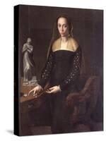 Portrait of a Gentlewoman-Agnolo Bronzino-Stretched Canvas