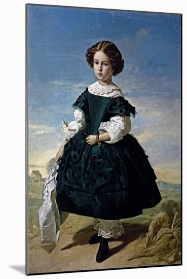 Portrait of a Girl, 1852-Valeriano Dominguez Becquer-Mounted Giclee Print