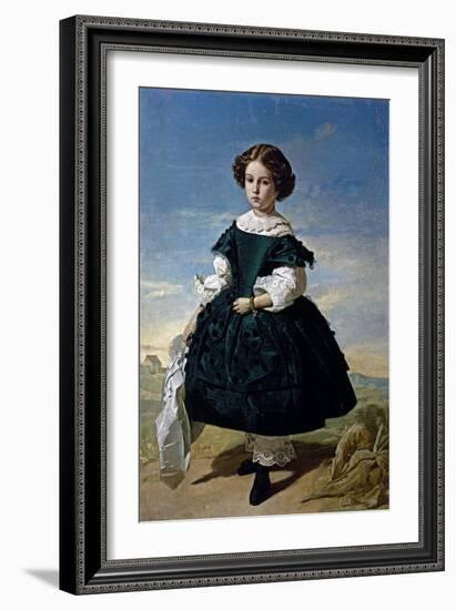 Portrait of a Girl, 1852-Valeriano Dominguez Becquer-Framed Giclee Print