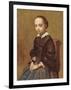 Portrait of a Girl, 1857-58 (Oil on Canvas)-Jean Baptiste Camille Corot-Framed Premium Giclee Print