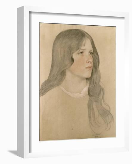 Portrait of a Girl, 1904-William Strang-Framed Giclee Print