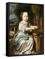 Portrait of a Girl, C.1664-Nicolaes Maes-Framed Stretched Canvas