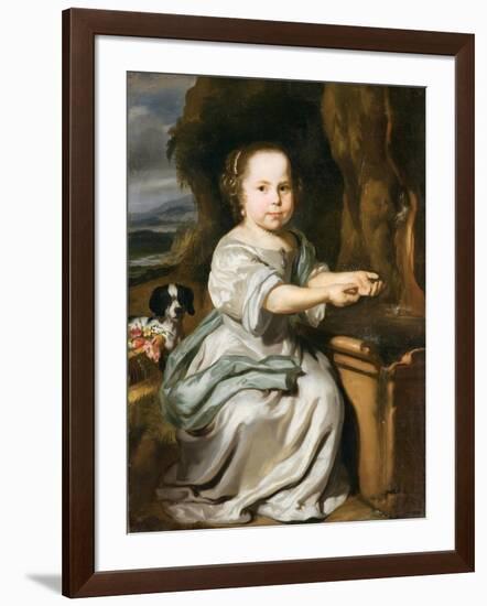 Portrait of a Girl, C.1664-Nicolaes Maes-Framed Giclee Print