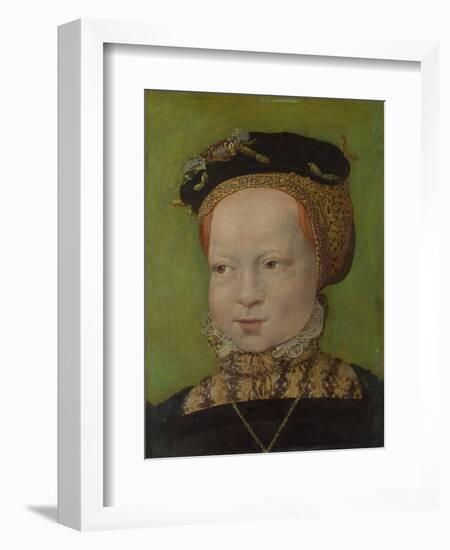 Portrait of a Girl, Ca 1545-Jakob Seisenegger-Framed Giclee Print