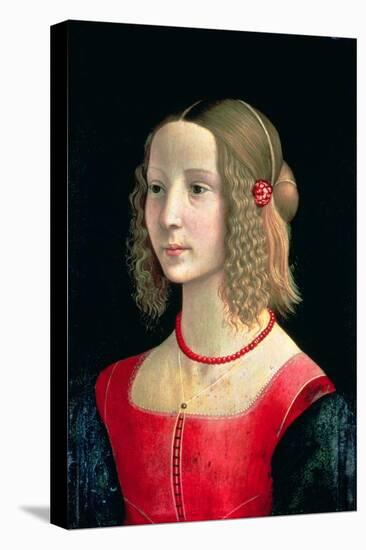 Portrait of a Girl, circa 1490-Domenico Ghirlandaio-Stretched Canvas