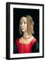 Portrait of a Girl, circa 1490-Domenico Ghirlandaio-Framed Premium Giclee Print