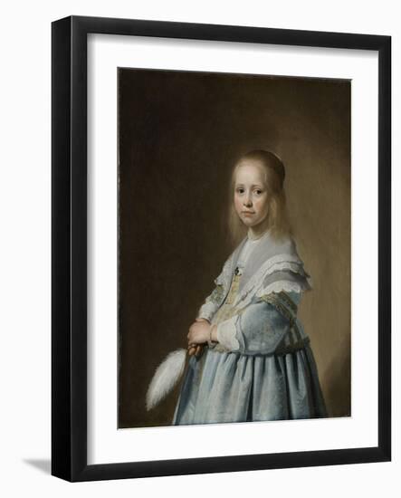 Portrait of a Girl Dressed in Blue, 1641-Johannes Cornelisz. Verspronck-Framed Giclee Print