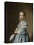 Portrait of a Girl Dressed in Blue-Johannes Cornelisz Verspronck-Stretched Canvas