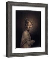 Portrait of a Girl, Half-Length-Louis Leopold Boilly-Framed Giclee Print