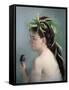 Portrait of a Girl Holding a Sparrow-Eva Gonzales-Framed Stretched Canvas