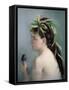 Portrait of a Girl Holding a Sparrow-Eva Gonzales-Framed Stretched Canvas