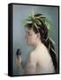 Portrait of a Girl Holding a Sparrow-Eva Gonzales-Framed Stretched Canvas