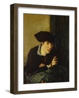 Portrait of a Girl in a Black Hat-Charles Haslewood Shannon-Framed Giclee Print