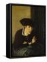 Portrait of a Girl in a Black Hat-Charles Haslewood Shannon-Framed Stretched Canvas