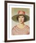 Portrait of a Girl in a Pink Dress-Michael Ancher-Framed Premium Giclee Print