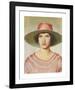 Portrait of a Girl in a Pink Dress-Michael Ancher-Framed Premium Giclee Print