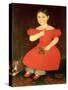 Portrait of a Girl in a Red Dress-Phillips-Stretched Canvas