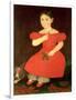 Portrait of a Girl in a Red Dress-Phillips-Framed Giclee Print