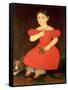 Portrait of a Girl in a Red Dress-Phillips-Framed Stretched Canvas