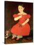 Portrait of a Girl in a Red Dress-Phillips-Stretched Canvas