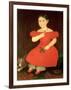 Portrait of a Girl in a Red Dress-Phillips-Framed Giclee Print