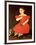 Portrait of a Girl in a Red Dress-Phillips-Framed Giclee Print