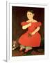 Portrait of a Girl in a Red Dress-Phillips-Framed Giclee Print