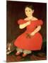 Portrait of a Girl in a Red Dress-Phillips-Mounted Giclee Print