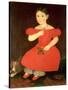 Portrait of a Girl in a Red Dress-Phillips-Stretched Canvas