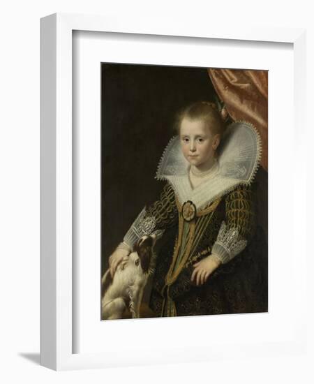 Portrait of a Girl, Known as 'The Little Pincess', 1623-Paulus Moreelse-Framed Giclee Print