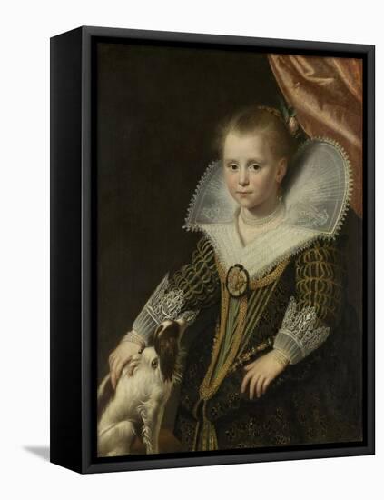 Portrait of a Girl, known as the Little Princess-Paulus Moreelse-Framed Stretched Canvas