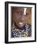 Portrait of a Girl of the Galeb Tribe, Lower Omo Valley, Ethiopia-Gavin Hellier-Framed Premium Photographic Print
