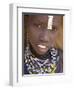 Portrait of a Girl of the Galeb Tribe, Lower Omo Valley, Ethiopia-Gavin Hellier-Framed Premium Photographic Print