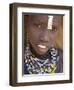 Portrait of a Girl of the Galeb Tribe, Lower Omo Valley, Ethiopia-Gavin Hellier-Framed Photographic Print