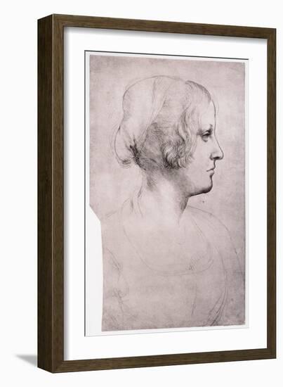 Portrait of a Girl with a Cap, 1493-1495-Leonardo da Vinci-Framed Giclee Print