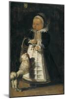 Portrait of a Girl with a Dog, c.1610-Flemish School-Mounted Giclee Print