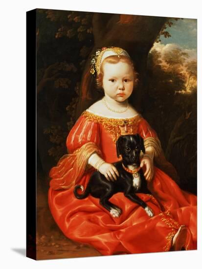 Portrait of a Girl with a Dog-Jacob Gerritsz Cuyp-Stretched Canvas