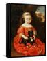 Portrait of a Girl with a Dog-Jacob Gerritsz Cuyp-Framed Stretched Canvas