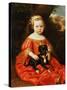 Portrait of a Girl with a Dog-Jacob Gerritsz Cuyp-Stretched Canvas