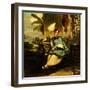 Portrait of a Girl with a Parrot-George Chinnery-Framed Giclee Print