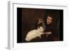 Portrait of a Girl with Cat-Antoine Jean Bail-Framed Art Print