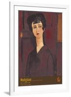 Portrait of a Girl-Amedeo Modigliani-Framed Art Print