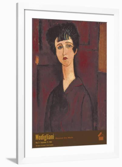 Portrait of a Girl-Amedeo Modigliani-Framed Art Print