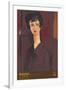 Portrait of a Girl-Amedeo Modigliani-Framed Art Print