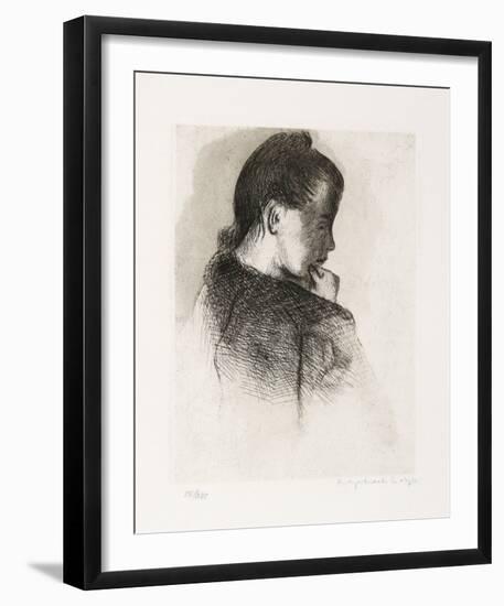 Portrait of a Girl-Raphael Soyer-Framed Limited Edition