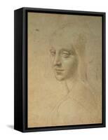 Portrait of a Girl-Leonardo da Vinci-Framed Stretched Canvas